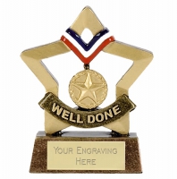 Mini Star Well Done Award Trophy AGGT 3.25 Inch