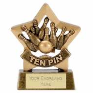 Mini Star Ten Pin Trophy Award AGGT 3.25 Inch