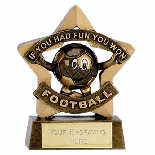 Mini Star Football Participation Trophy Award AGGT 3.25 Inch