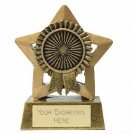 Mini Star Rosette Award Trophy AGGT 3.25 Inch