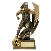 Gold Flash Female Footballer Trophy