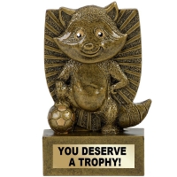 RONNIE RACOON Football Trophy Award - AGGT - 4 3/8 (11cm) - New 2018