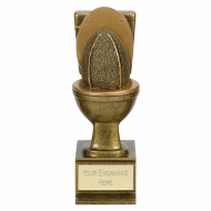 GOLDEN FLUSH Rugby Trophy Award - AGGT - 6 (15cm) - New 2018