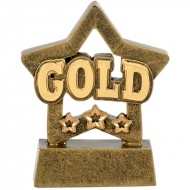 Mini Star Gold Award Trophy - AGGT - 3 1/8 inch (8cm) - New 2018