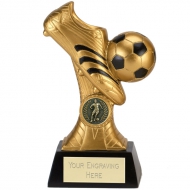 GOLDEN Venture Boot & Ball Trophy - Gold/Black - 7 1/8 (18cm) - New 2018