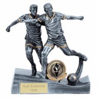 Duo Football Trophy Silver 5.75 Inch (14.5cm) : New 2019