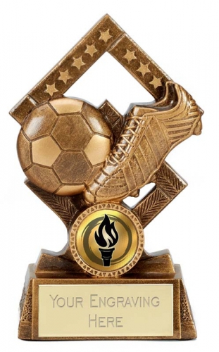 Cube Football Trophy Award 5.25 Inch (13.5cm) : New 2020