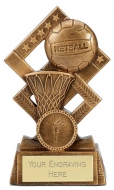 Cube Netball Trophy Award 4.5 Inch (11.5cm) : New 2020