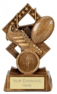 Cube Rugby Trophy Award 4.5 Inch (11.5cm) : New 2020