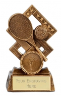 Cube Tennis Trophy Award 4.5 Inch (11.5cm) : New 2020