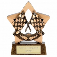 Mini Star Racing Flags Award Trophy AGGT 3.25 Inch