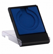 Econ Plastic Clear lid Medal Box Transparent/Black 50mm/70mm