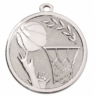 GALAXY Basketball Medal Silver 45mm