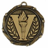 COMBO Victory Medal with 10mm Gold FREE Red White and Blue Ribbon 45mm