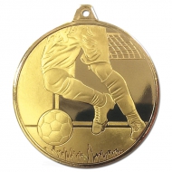 Frosted Glacier Football Medal Gold 50mm