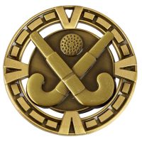 Gold Varsity Hockey Medal 65mm
