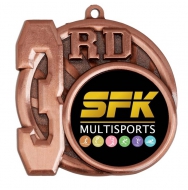 Sports Logo Medal Award 3rd Place 2.75 Inch (70mm) Diameter : New 2020
