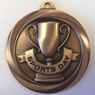 Globe Medal Award Sports Day 2 Inch (50mm) Diameter : New 2020