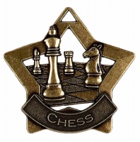 Mini Star Chess Medal Bronze 60mm