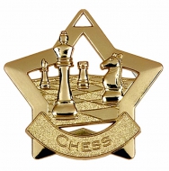 Mini Star Chess Medal Gold 60mm
