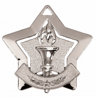 Mini Star Victory Medal Silver 60mm