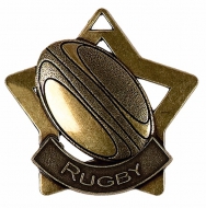 Mini Star Rugby Medal Bronze 60mm