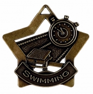 Mini Star Swimming Medal Bronze 60mm