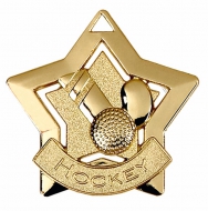 Mini Star Hockey Medal Gold 60mm
