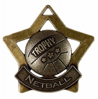 Mini Star Netball Medal Bronze 60mm
