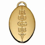 Rugbyball40 Medal Gold 40mm