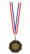 Combo45 Centre Holder Medal & Ribbo Gold FREE Red White and Blue Ribbon 45mm