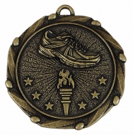 Combo45 Running Shoe Medal & Ribbon Gold/Red/White/Blue 45mm