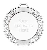 Shiny Silver/Silver Prestige Engraved Medal 70mm