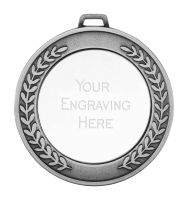 Silver/Silver Prestige Engraved Medal 70mm