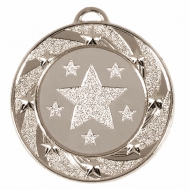 Target40 Star Medal Silver 40mm