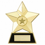 Star Plaque4 Gold 4.75 Inch