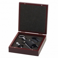 Rosewood 3-Piece Wine Tool Set Rosewood 7.75 x 6 5/8 x 2 Inch