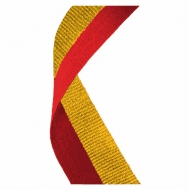 Medal Ribbon Red & Gold Red/Gold 7/8 x 32 Inch