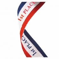 Medal Ribbon 1st Place Red/White/Blue 7/8 x 32 Inch