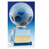 Victory3 Crystal Football Trophy Optical Crystal 3.75 Inch