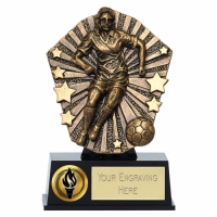 Cosmos Mini Female Football Trophy 4 7/8 Inch (12.5cm) : New 2019