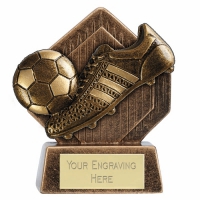 Pocket Peak Football Trophy Boot & Ball 3.25 Inch (8cm) : New 2019