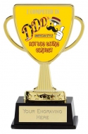 Bespoke Lion Presentation Cup Trophy Award Gold 4 3/8 Inch (11cm) : New 2020