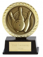 Vibe Super Mini Ten Pin Bowling Trophy Award 3 3/8 Inch (8.5cm) : New 2020