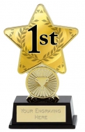 1st Place Trophy Award Superstar Mini Gold 4.25 Inch (10.5cm) : New 2020