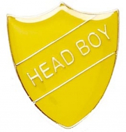 ShieldBadge Head Boy Yellow 22 x 25mm