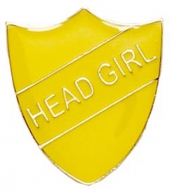 ShieldBadge Head Girl Yellow 22 x 25mm