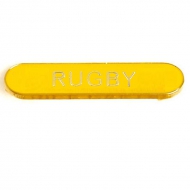 BarBadge Rugby Yellow 40 x 8mm
