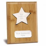 Bamboo Star Presentation Plaque Trophy Award 6 7/8 x 5 Inch (17.5 x 12.5cm) : New 2020