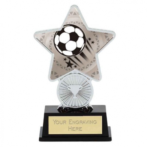 Football Trophy Award Superstar Mini Silver 4.25 Inch (10.5cm) : New 2020